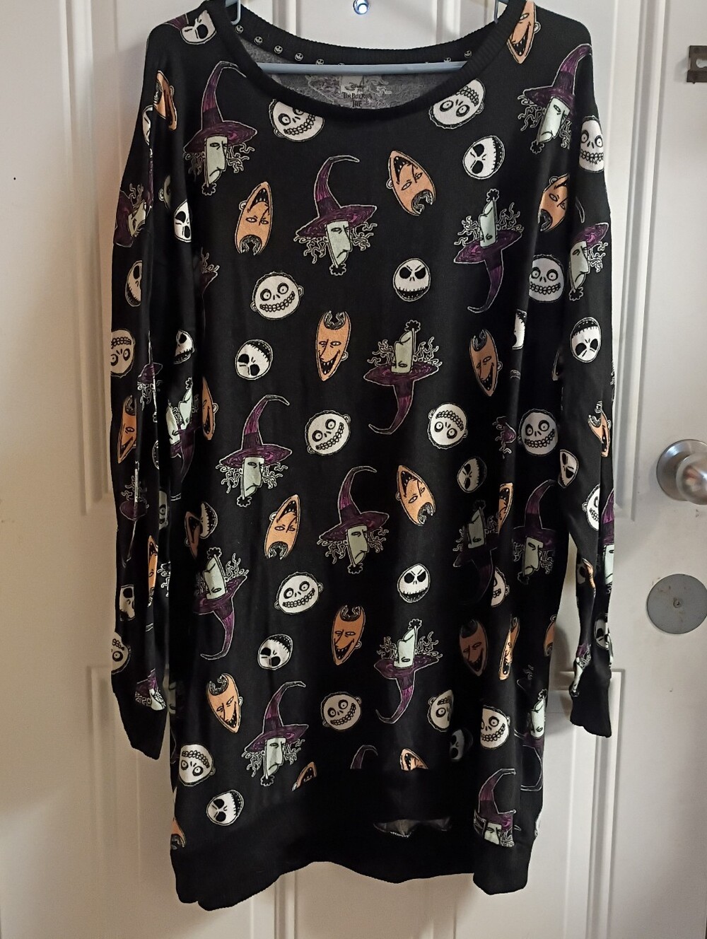 2/$10 Black Disney The Nightmare Before Christmas Print  Sleeper Dress XL
